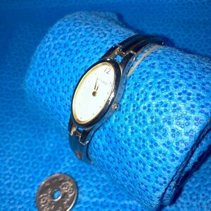 レトロなメナードスマートscare silverクォーツレディース腕時計純正ベルト腕周り16.0cm新品未使用品シンプルエレガント