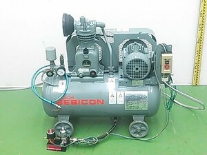 (1 jpy start ) Hitachi be Vicon air compressor 0.75P-9.5VA5 three-phase 200V 50Hz operation excellent ~ trap is not working well * shop pickup welcome AT6007