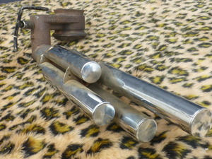 Auto Exhaust Horn Whistle 4パイプ ローライダー KUSTOM BOMB OG バリス HOTROD ホットロッド 旧車 フォード モデルA モデルT シボレー