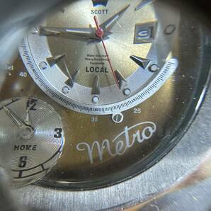 Metro メトロ Dual Time Movement SCOTT LIMITED MODEL腕時計 時計 手巻き メンズ 装飾小物 中古品の画像2