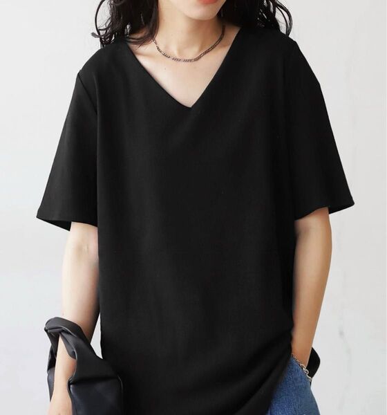 コットン Vネック Tシャツ XL 半袖 カットソー