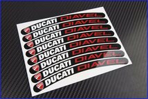 DUCATI DIAVEL ディアベル ホイールリムステッカー 8枚セット ドカティ S302_画像2
