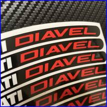 DUCATI DIAVEL ディアベル ホイールリムステッカー 8枚セット ドカティ S302_画像8