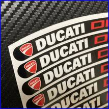 DUCATI DIAVEL ディアベル ホイールリムステッカー 8枚セット ドカティ S302_画像7