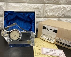 M　Rofty　HOYA　水晶時計　株式会社保谷クリスタル　ECA354S　置き時計　CC⑦
