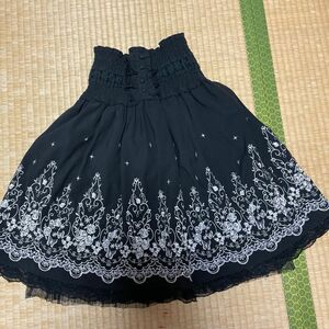 axes femme フレアースカート 切り替え ウエストゴム