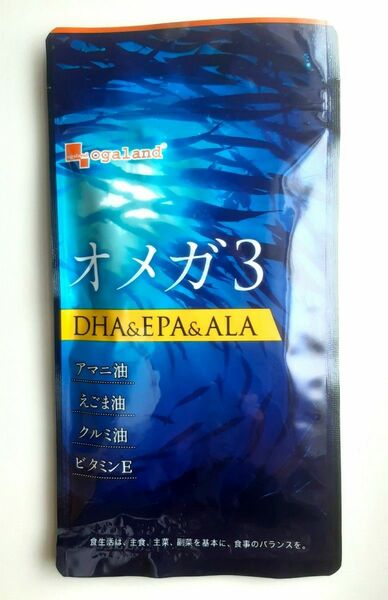 オメガ3-DHA&EPA&α-リノレン酸サプリ 355mg×90カプセル（約3ヶ月分） オーガランド 賞味期限：2025年3月