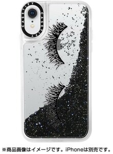 未開封 CASETIFY 動くたびにキラキラ輝くiPhoneXR グリッターケース (Eyelash)/Black Glitter