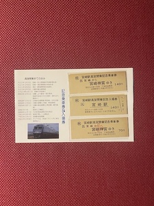 宮崎駅高架開業記念乗車券　JR九州　(管理番号34-33)