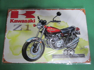 Ｚ１ カワサキ ブリキ看板 Ｚ900　Kawasaki アンティーク　