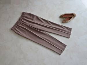  beautiful goods #nemika/NEMIKA by Leilian # large size 5#...* tapered pants / waist rubber # Brown # large convenience!