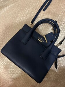 美品　kate spade ショルダーバッグ ブルー　2way 青　カバン　鞄　ブランド　