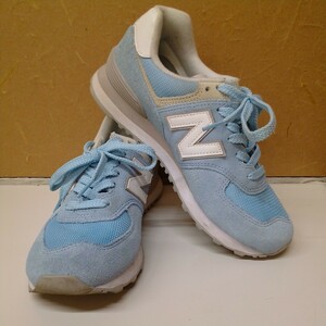 New Balance 574 ライトブルー 24.5cm【中古】