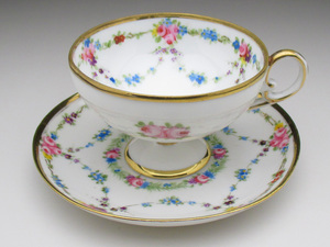  the first period Old Noritake flower . writing cup & saucer 