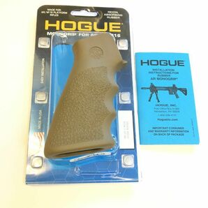 HOGUE AR15/M16/M4A1用 ラバーMONOグリップ フィンガーグルーブ FDE タンカラー