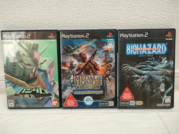 PS2 ゲームソフト３本セット　機動戦士ガンダム一年戦争他