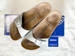 中古箱あり　BIRKENSTOCK ビルケンシュトック マドリッド シルバー　37　24.0cm