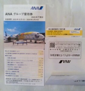 ANA 全日空 株主優待券1枚+ANAグループ優待券（グループ優待券有効期限：2024年5月31日）