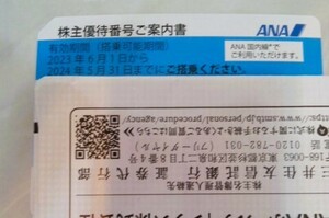 ANA 全日空 株主優待券1枚（有効期限：2024年5月31日搭乗分まで）