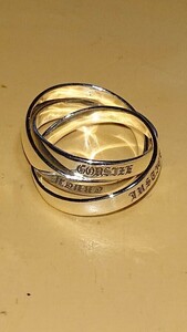 GODSIZEgodo размер TRIPLE RING Triple кольцо 22 номер кольцо три полосный кольцо серебряный 