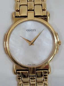 △GUCCI グッチ 腕時計 クォーツ 2針 シェル文字盤 3400M (KS4-147)