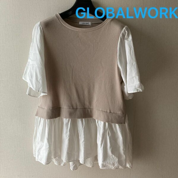 GLOBAL WORK カットソー　半袖チュニック　