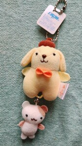  Sanrio Pom Pom Purin muffin mascot key holder 