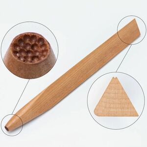 【新品】製菓用品 三角押棒 菊の芯 練りきり型 和菓子道具 木製 桜材