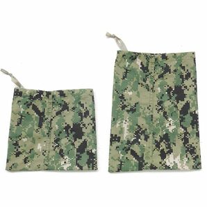 米海軍・NWU/TYPE III AOR2 実物パンツ流用「巾着袋」大/小 2個セット・リップストップ・即決／米軍,小物入れ,備品入れ,サバイバルゲームの画像2