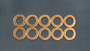  mail service ok new goods unused brake hose copper washer 10 pieces set inside diameter 10mm× outer diameter 16mm× thickness 1mm gasket gasket Mitsubishi Isuzu other 