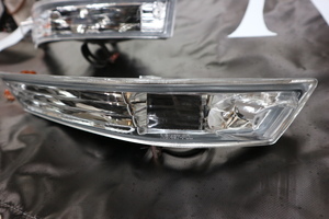 SEXY-STYLE S14シルビア後期(H9/1～H10/12)用 フロントランプレンズ 左右セット 車幅灯 クリスタルレンズ 橙球付 S14 バンパーウインカー