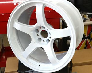 鍛造並超軽量 18インチ 2本 9.5J +22 新作ホワイト 5-114.3 AME TRACER トレーサー GT-V GTV ENKEI－MATスカイラインGT-R R33 R34