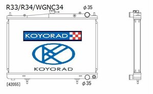 車検対応 Forサーキット/ドリフト 超軽量/高性能 コーヨーラジエーター KOYORAD レーシングアルミラジエーター スカイライン ECR33/ER34