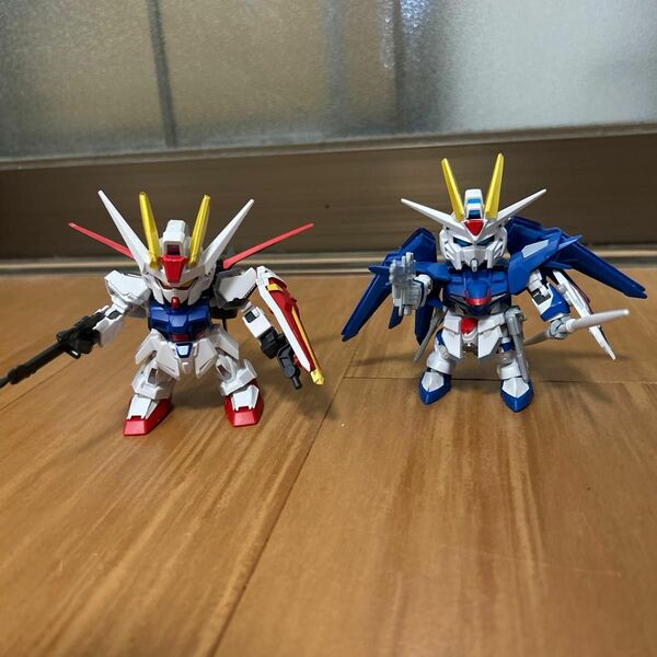 SD ガンダム EXスタンダード ストライクガンダム＋ライジングフリーダムガンダム 組立済