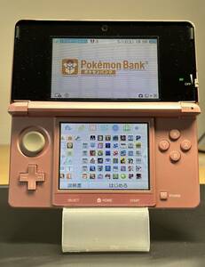  Nintendo 3DS pink - Pokemon Bank *pokem- bar + VC 16 work + other 29 work download settled 