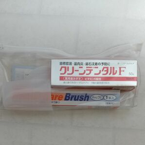 第一三共ヘルスケア 薬用歯磨き ４点セット(クリーンデンタル F ５０・デンタルケアキャップ付き歯ブラシ・ミニコップ・ケース)