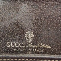 GUCCI グッチ オールドグッチ ショルダーバッグ 　GGスプリーム ゴールド金具 PVC レザー フラップ ブラウン ベージュ ヴィンテージ_画像8