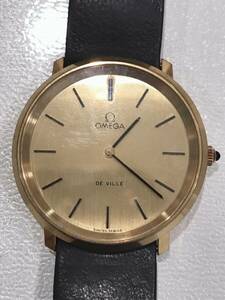 【稼働品】OMEGA オメガ デビル GP ゴールド文字盤 手巻き メンズ腕時計