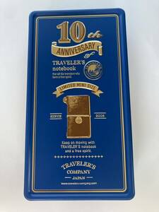 トラベラーズノート　ミニ　　10周年缶セット　キャメル