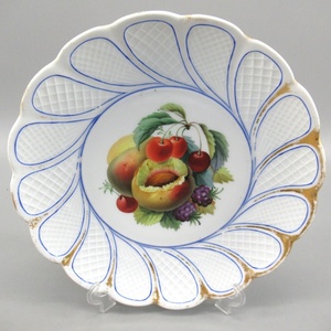 Meissen フルーツ プレート アンティーク K.S.P.M Kniglich Schsische Porzellan-Manufaktur 王立ザクセン磁器工房 240-2737371【O商品】