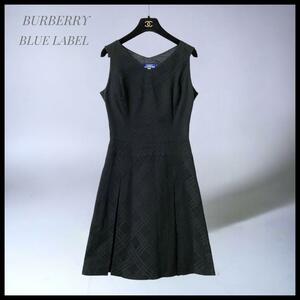 【BURBERRY　BLUE　LABEL】 シャドゥチェック ボックスプリーツ ワンピース