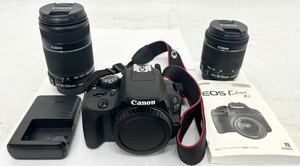 中古美品　Canon キャノン EOS Kiss X7i CANON ZOOM LENS EF-S 18-55mm 1:3.5-5.6 IS STM / 55-250mm 1:4-5.6 IS Ⅱ＋取説、充電器付き