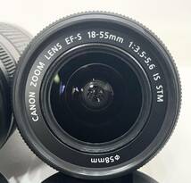 中古美品　Canon キャノン EOS Kiss X7i CANON ZOOM LENS EF-S 18-55mm 1:3.5-5.6 IS STM / 55-250mm 1:4-5.6 IS Ⅱ＋取説、充電器付き_画像8