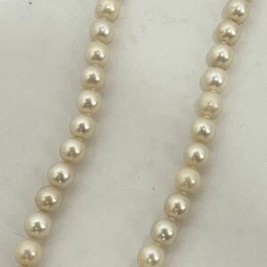 アコヤ 本真珠 ネックレス 約6.8-7.1mm珠 約42cm pearl necklace ジュエリー jewelry 金具 シルバー 刻印の画像5