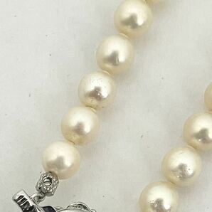アコヤ 本真珠 ネックレス 約6.8-7.1mm珠 約42cm pearl necklace ジュエリー jewelry 金具 シルバー 刻印の画像4