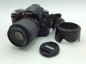 MM11♪＜通電/動作/精度未確認＞ジャンク デジタルカメラ Nikon ニコン D50 レンズ レンズフード付き ED 55‐200ｍｍ 1:4‐5.6Ｇ 現状品♪