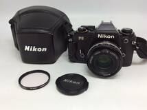 EE20♪＜動作/精度未確認＞ジャンク フィルムカメラ Nikon ニコン FG ケース レンズフィルター付き 現状品♪_画像1