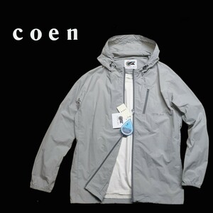 ■新品未使用 coen ユナイテッドアローズ　　 送料230円 コーエン × チヌークスポーツ 撥水機能 ジップ フーデッド 薄手 【 L 】 グレー系