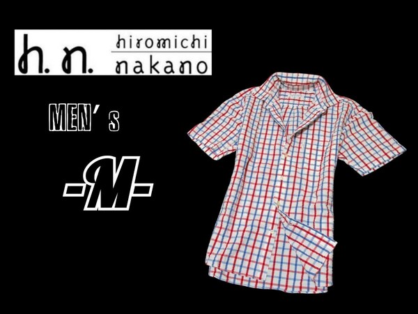 送料無料 メンズM◇hiromichi nakano GOLF◇半袖ボタンダウンシャツ