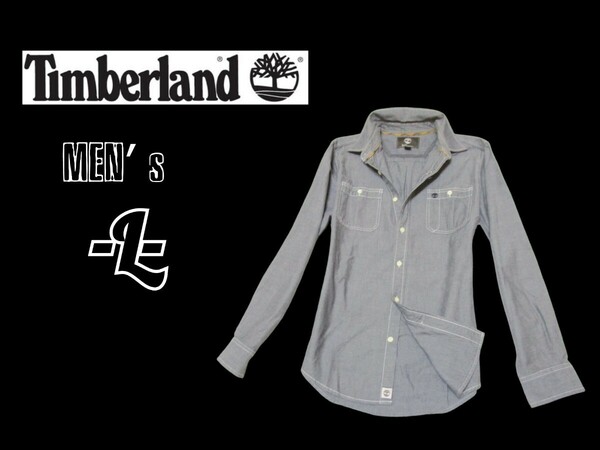 送料無料 メンズL◇Timberland◇長袖シャツ gray